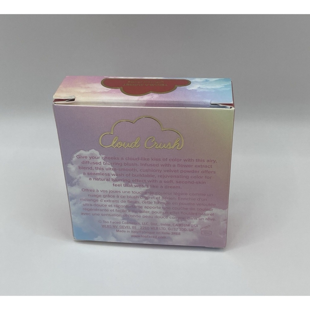 Too Faced Cloud Crush Blurring Blush Tequila Sunset Diffused Matte 5 g New - Picture 16 of 16